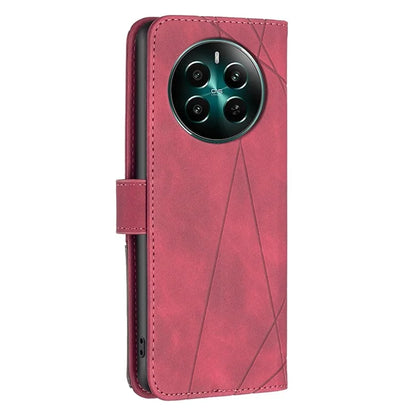 BINFEN COLOR BF05 For Realme 12+ 5G Case Geometric Imprinted Wallet Phone Cover