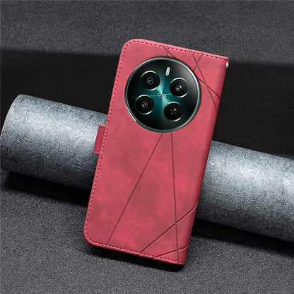 BINFEN COLOR BF05 For Realme 12+ 5G Case Geometric Imprinted Wallet Phone Cover