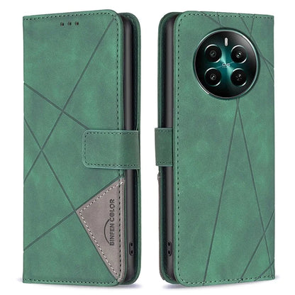 BINFEN COLOR BF05 For Realme 12+ 5G Case Geometric Imprinted Wallet Phone Cover