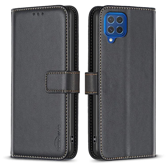 BINFEN COLOR BF17 For Samsung Galaxy M62 / F62 Case Flip Design PU Leather Full Protection Phone Cover