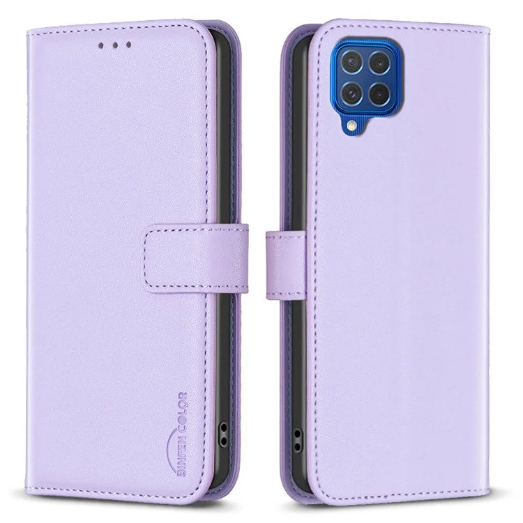 BINFEN COLOR BF17 For Samsung Galaxy M62 / F62 Case Flip Design PU Leather Full Protection Phone Cover