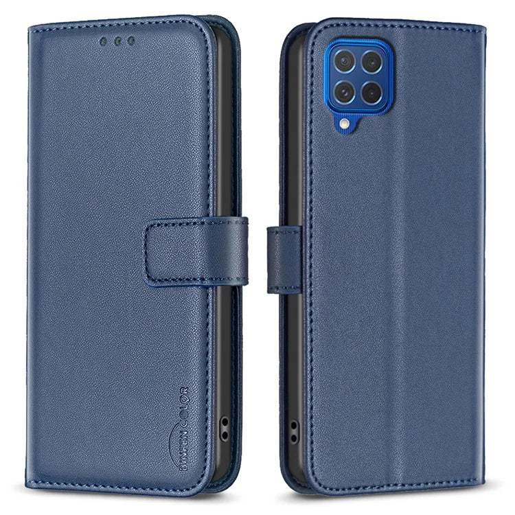 BINFEN COLOR BF17 For Samsung Galaxy M62 / F62 Case Flip Design PU Leather Full Protection Phone Cover