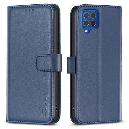 BINFEN COLOR BF17 For Samsung Galaxy M62 / F62 Case Flip Design PU Leather Full Protection Phone Cover
