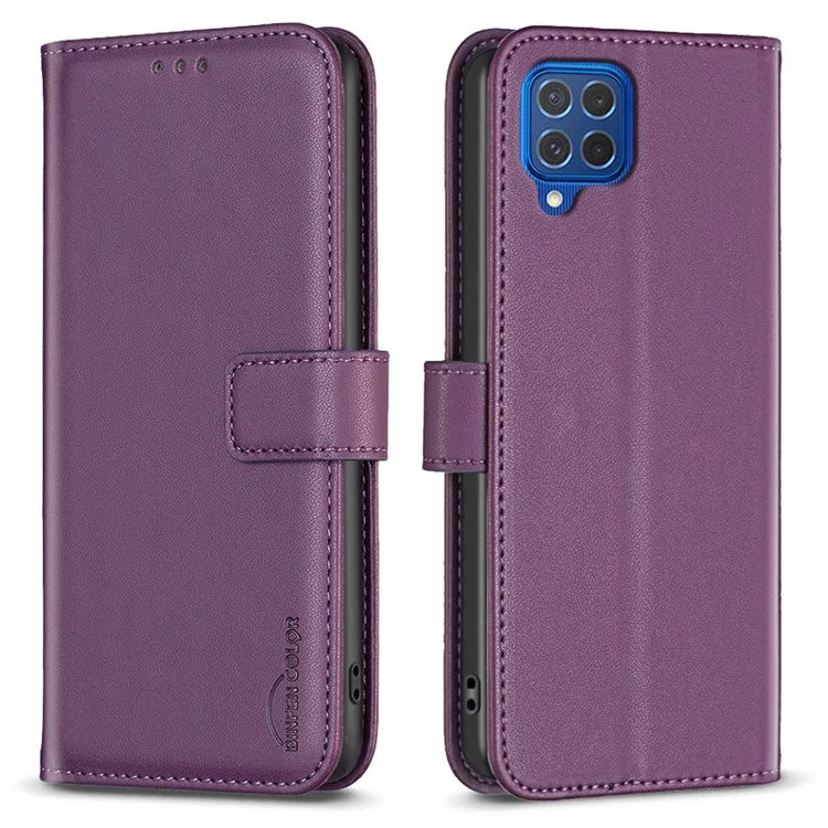 BINFEN COLOR BF17 For Samsung Galaxy M62 / F62 Case Flip Design PU Leather Full Protection Phone Cover