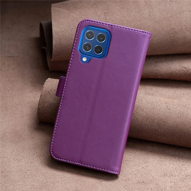 BINFEN COLOR BF17 For Samsung Galaxy M62 / F62 Case Flip Design PU Leather Full Protection Phone Cover