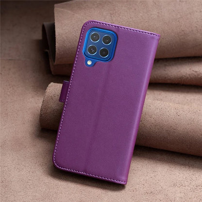 BINFEN COLOR BF17 For Samsung Galaxy M62 / F62 Case Flip Design PU Leather Full Protection Phone Cover