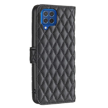BINFEN COLOR BF Style-14 For Samsung Galaxy M62 / F62 Wallet Case Rhombus Leather Phone Cover