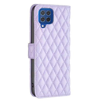 BINFEN COLOR BF Style-14 For Samsung Galaxy M62 / F62 Wallet Case Rhombus Leather Phone Cover