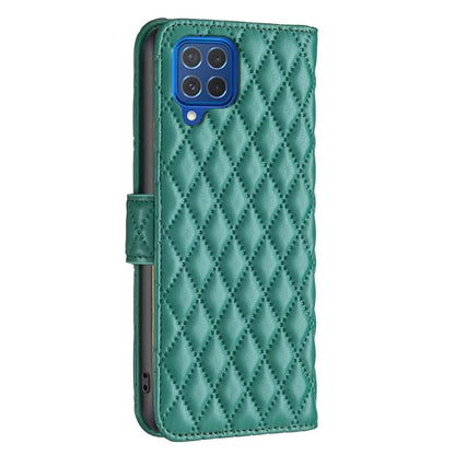 BINFEN COLOR BF Style-14 For Samsung Galaxy M62 / F62 Wallet Case Rhombus Leather Phone Cover