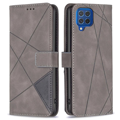 BINFEN COLOR BF05 For Samsung Galaxy M62 / F62 Magnetic Phone Case Geometric Imprinted Stand Cover