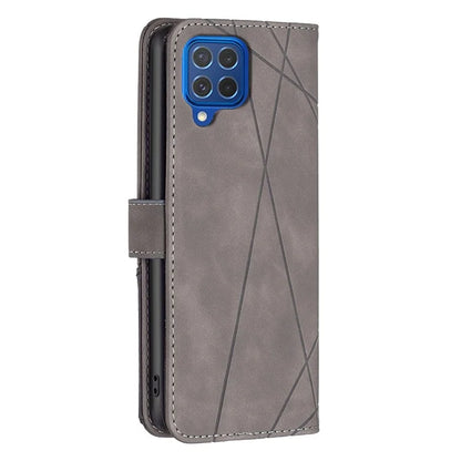 BINFEN COLOR BF05 For Samsung Galaxy M62 / F62 Magnetic Phone Case Geometric Imprinted Stand Cover