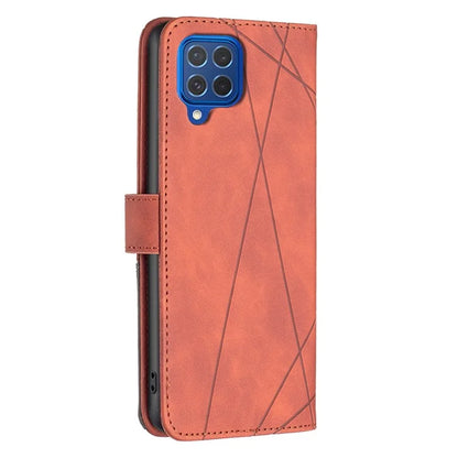 BINFEN COLOR BF05 For Samsung Galaxy M62 / F62 Magnetic Phone Case Geometric Imprinted Stand Cover