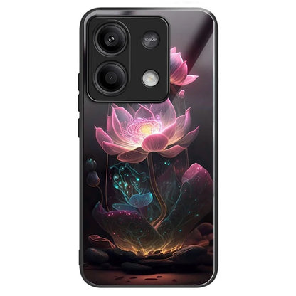 For Xiaomi Redmi Note 13 5G Case Tempered Glass+TPU Phone Cover Pattern Printing