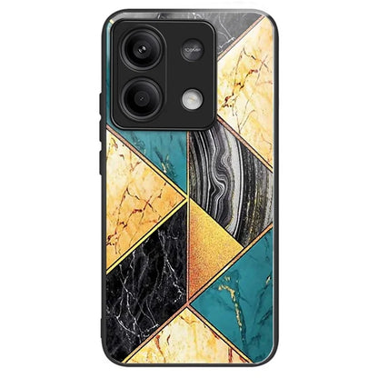 For Xiaomi Redmi Note 13 5G Case Tempered Glass+TPU Phone Cover Pattern Printing