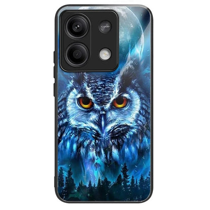 For Xiaomi Redmi Note 13 5G Case Tempered Glass+TPU Phone Cover Pattern Printing