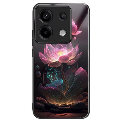 For Xiaomi Redmi Note 13 Pro 5G / Poco X6 5G Slim Case Pattern Printing Tempered Glass TPU Phone Cover