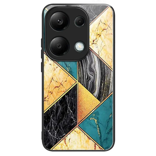 For Xiaomi Redmi Note 13 Pro 4G / Poco M6 Pro 4G Case Tempered Glass Pattern Phone Cover