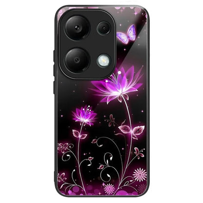 For Xiaomi Redmi Note 13 Pro 4G / Poco M6 Pro 4G Case Tempered Glass Pattern Phone Cover