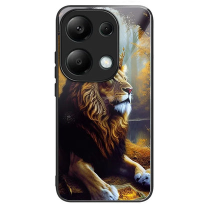 For Xiaomi Redmi Note 13 Pro 4G / Poco M6 Pro 4G Case Tempered Glass Pattern Phone Cover