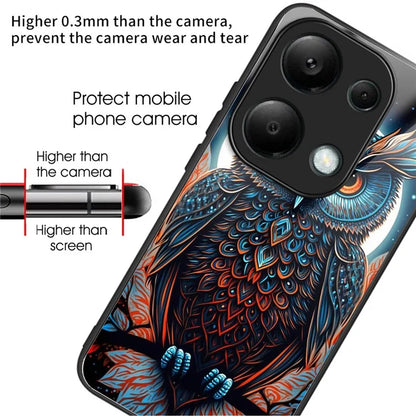 For Xiaomi Redmi Note 13 Pro 4G / Poco M6 Pro 4G Case Tempered Glass Pattern Phone Cover
