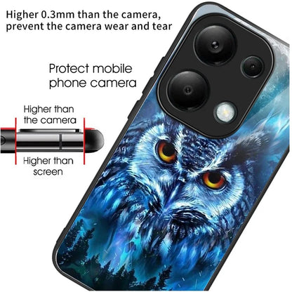 For Xiaomi Redmi Note 13 Pro 4G / Poco M6 Pro 4G Case Tempered Glass Pattern Phone Cover