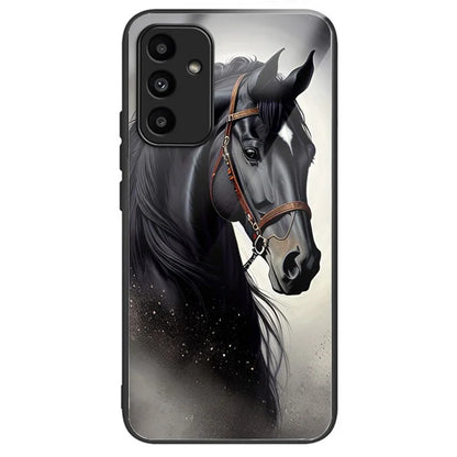 For Samsung Galaxy A15 4G / 5G TPU Phone Case Pattern Printed Tempered Glass Back Cover