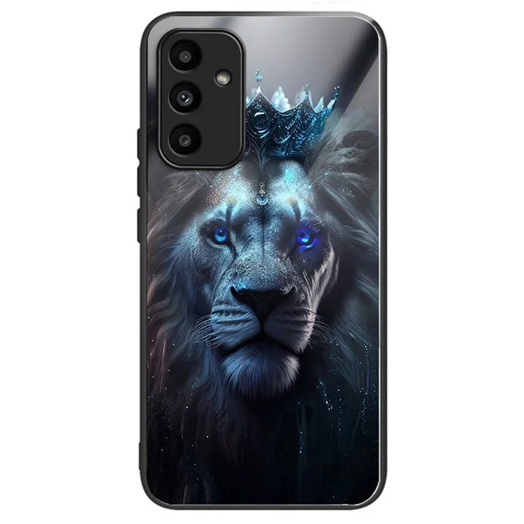 For Samsung Galaxy A15 4G / 5G TPU Phone Case Pattern Printed Tempered Glass Back Cover