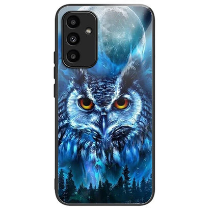 For Samsung Galaxy A15 4G / 5G TPU Phone Case Pattern Printed Tempered Glass Back Cover