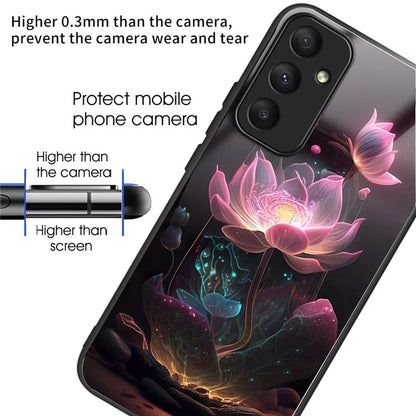 For Samsung Galaxy A35 5G Phone Case Pattern Printing Tempered Glass TPU Cover
