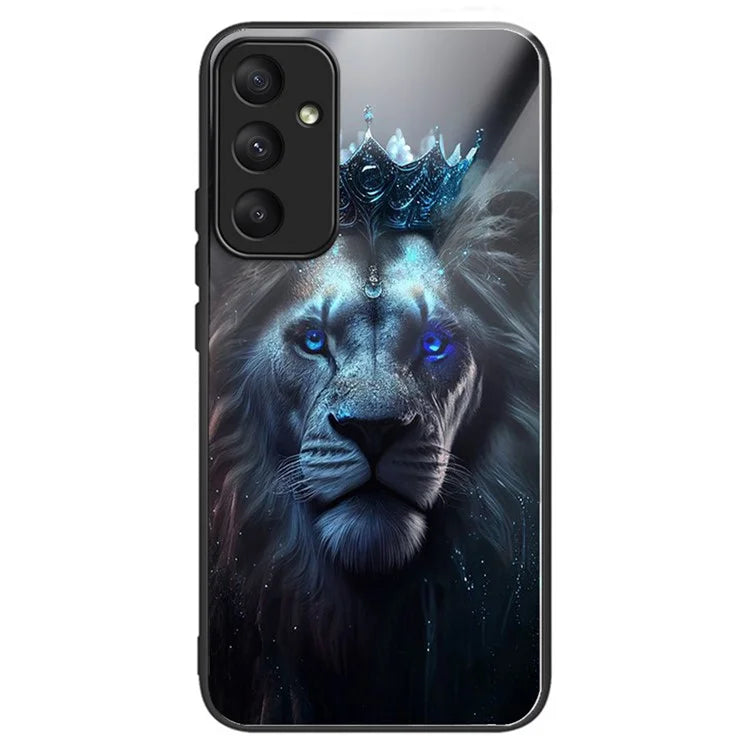 For Samsung Galaxy A35 5G Phone Case Pattern Printing Tempered Glass TPU Cover