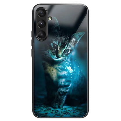 For Samsung Galaxy A24 4G (162.1 x 77.6 x 8.3mm) Case Tempered Glass Pattern Camera Lens Protection Phone Cover