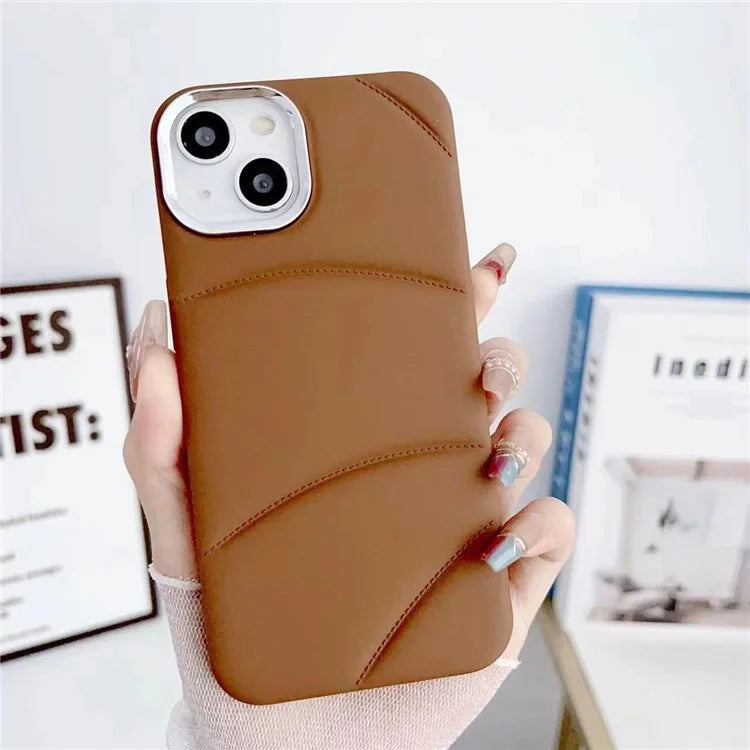 For iPhone 13 6.1 inch Case Rubberized Soft TPU Back Phone Shell with PC Lens Frame