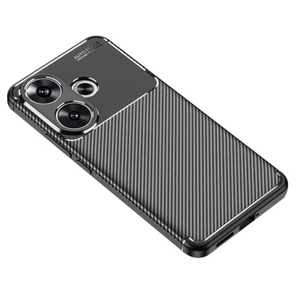 For Xiaomi Redmi Turbo 3 5G / Poco F6 5G Case TPU Carbon Fiber Texture Shock-Absorption Phone Cover