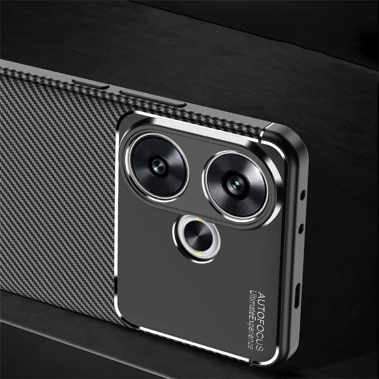 For Xiaomi Redmi Turbo 3 5G / Poco F6 5G Case TPU Carbon Fiber Texture Shock-Absorption Phone Cover