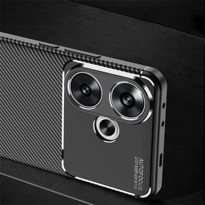 For Xiaomi Redmi Turbo 3 5G / Poco F6 5G Case TPU Carbon Fiber Texture Shock-Absorption Phone Cover