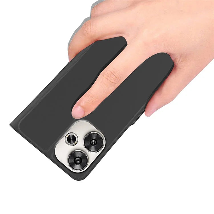For Xiaomi Redmi Turbo 3 5G / Poco F6 5G Magnetic Case PU+TPU Stand Phone Cover with Card Holder