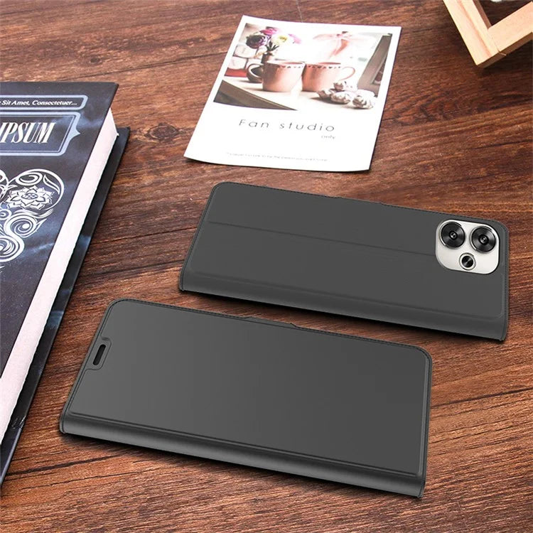 For Xiaomi Redmi Turbo 3 5G / Poco F6 5G Magnetic Case PU+TPU Stand Phone Cover with Card Holder