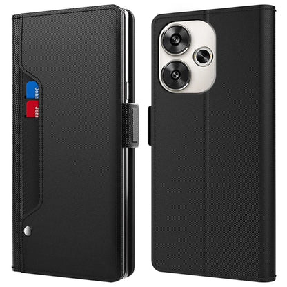 For Xiaomi Redmi Turbo 3 5G / Poco F6 5G Case PU Leather Card Holder Make Up Mirror Phone Cover