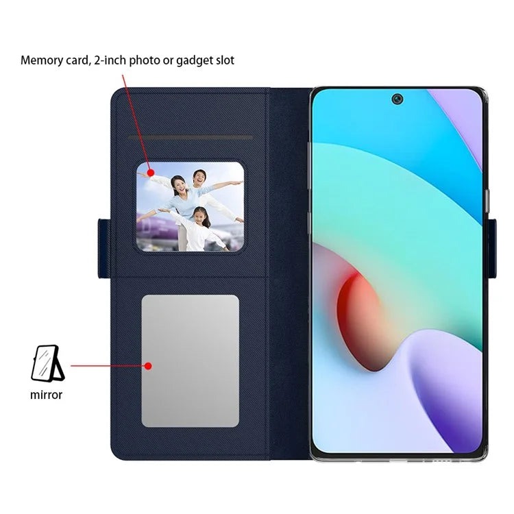 For Xiaomi Redmi Turbo 3 5G / Poco F6 5G Case PU Leather Card Holder Make Up Mirror Phone Cover