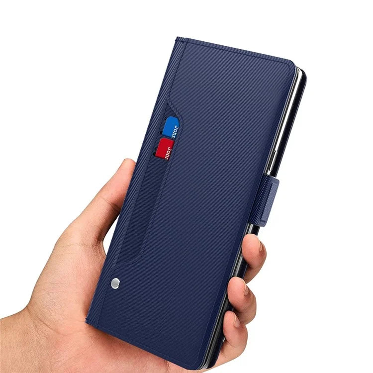 For Xiaomi Redmi Turbo 3 5G / Poco F6 5G Case PU Leather Card Holder Make Up Mirror Phone Cover