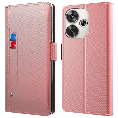 For Xiaomi Redmi Turbo 3 5G / Poco F6 5G Case PU Leather Card Holder Make Up Mirror Phone Cover