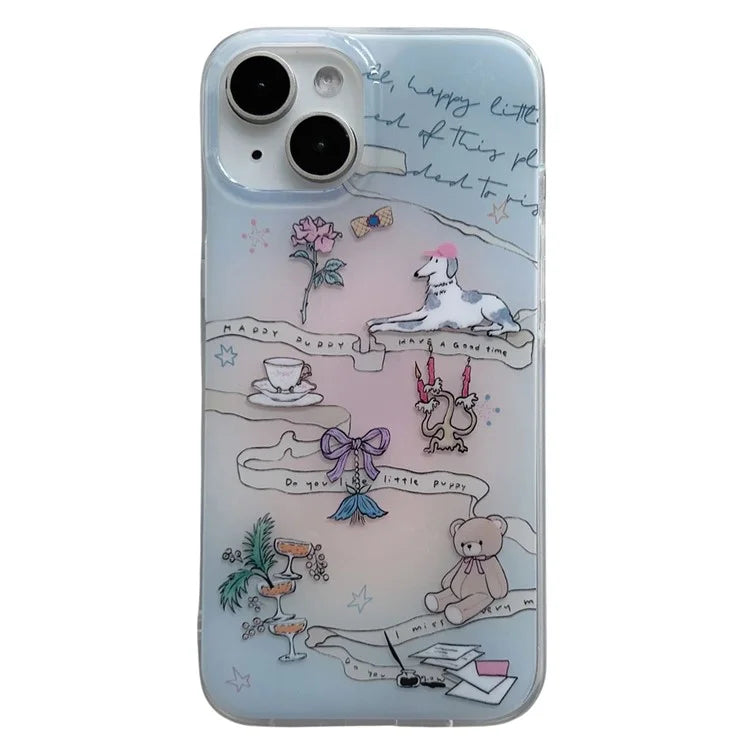 For iPhone 13 Cover TPU Phone Case IMD Pattern Deisgn Cell Phone Accessories Wholesale