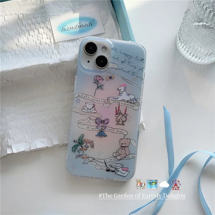 For iPhone 13 Cover TPU Phone Case IMD Pattern Deisgn Cell Phone Accessories Wholesale
