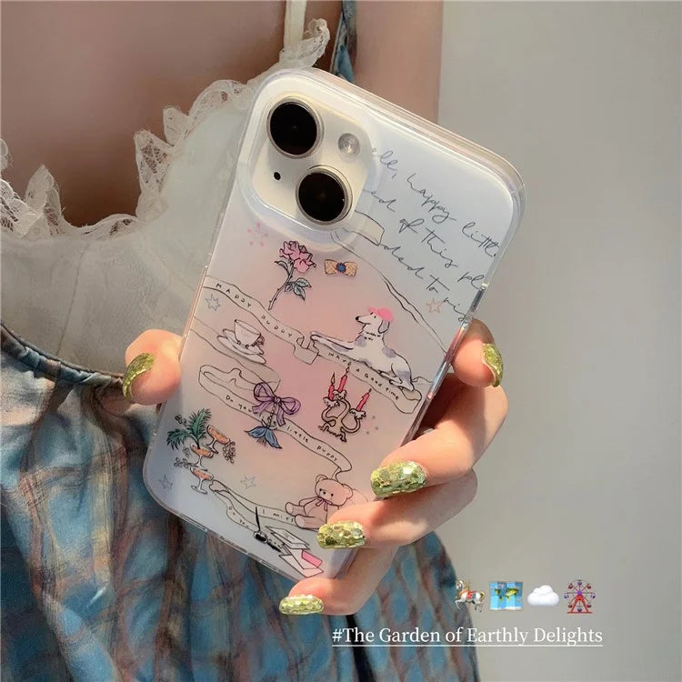 For iPhone 13 Cover TPU Phone Case IMD Pattern Deisgn Cell Phone Accessories Wholesale