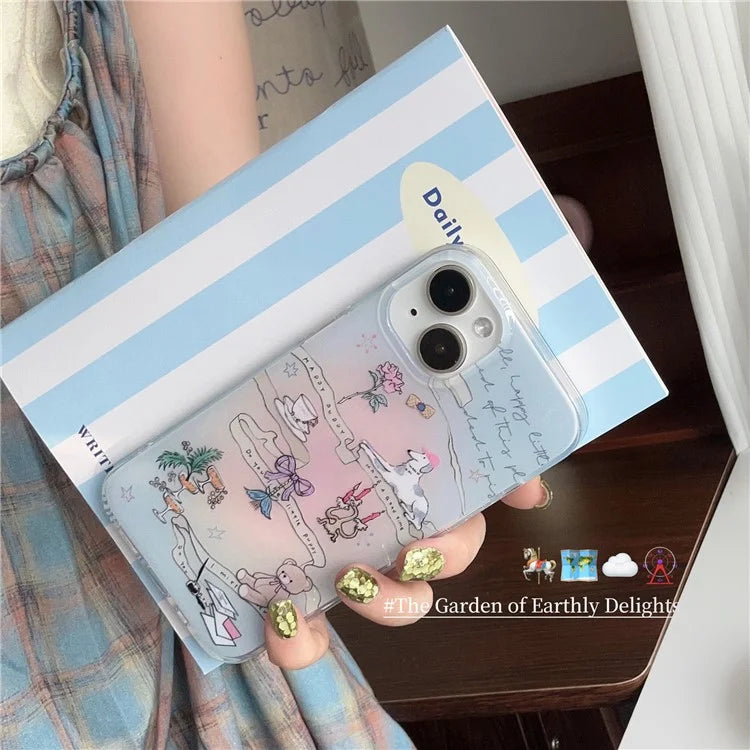For iPhone 13 Cover TPU Phone Case IMD Pattern Deisgn Cell Phone Accessories Wholesale