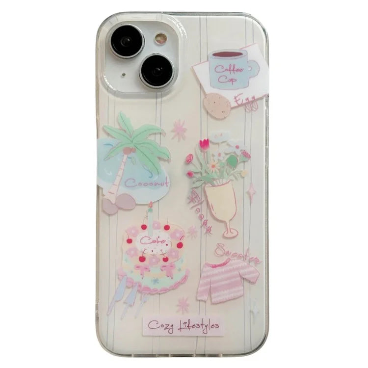 For iPhone 13 Cover TPU Phone Case IMD Pattern Deisgn Cell Phone Accessories Wholesale