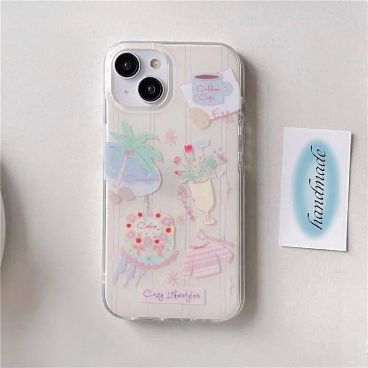For iPhone 13 Cover TPU Phone Case IMD Pattern Deisgn Cell Phone Accessories Wholesale