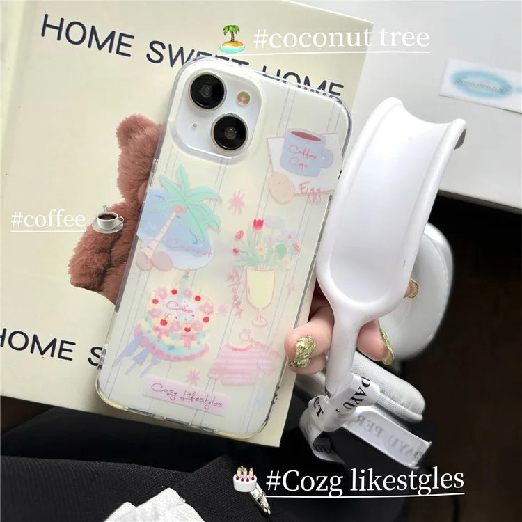 For iPhone 13 Cover TPU Phone Case IMD Pattern Deisgn Cell Phone Accessories Wholesale