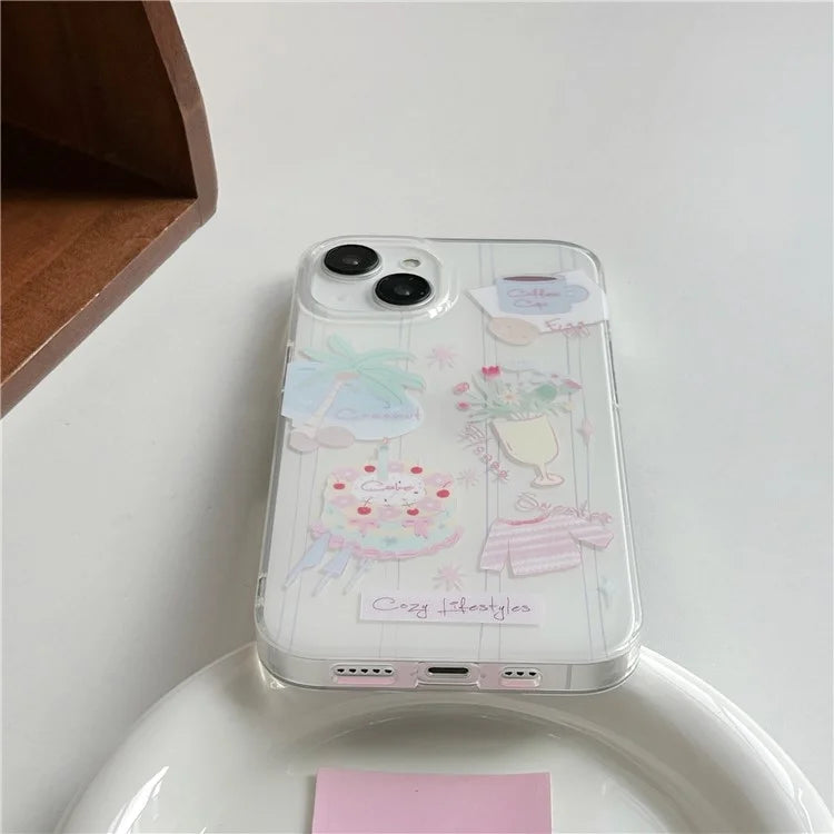 For iPhone 13 Cover TPU Phone Case IMD Pattern Deisgn Cell Phone Accessories Wholesale