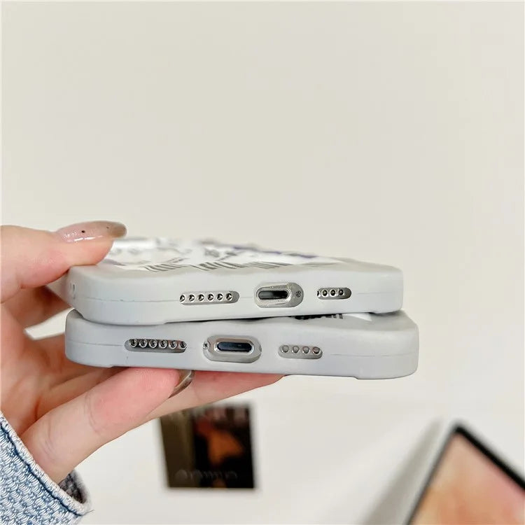 For iPhone 15 Pro Case Air Ticket Pattern Luminous TPU Phone Cover
